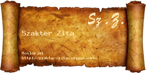 Szakter Zita névjegykártya